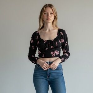 Wild fable floral cute top